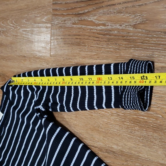 (S) D'Allaird Striped Ribbed Knit Top Comfortable Cozy Soft Casual Cottagecore - Picture 5 of 10